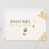 Invitation Qu'est-ce que Baby Bee Genre Révéler l'invitation  (Dos)