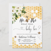 Invitation Qu'est-ce que Baby Bee Honey Bee Baby shower (Devant)
