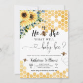 Invitation Qu'est-ce que Baby Bee Honey Bee Baby shower (Devant)