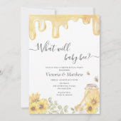 Invitation Qu'est-ce que Baby Bee Sunflower Révélation de gen (Devant)