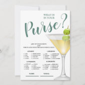 Invitation Qu'est-ce que dans Purse Elegant Bridal Shower Inv (Devant)