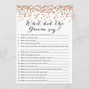 Invitation Qu'est-ce que Groom a dit Fête de l'mariée Rose 5x