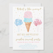 Invitation Qu'est-ce que la crème glacée rose bleu Scoop Révé (Devant)