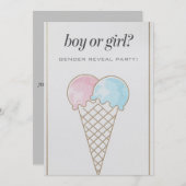 Invitation Qu'est-ce que la crème glacée scoop révèle le genr (Devant / Derrière)