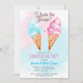 Invitation Qu'est-ce que la crème glacée scoop révèle le genr (Devant)