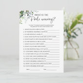 Invitation Qu'est-ce que la mariée portant le jeu de Fête des (Debout devant)