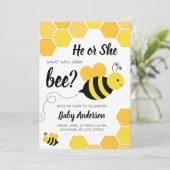 Invitation Qu'est-ce que la révélation du genre Baby Bee (Debout devant)