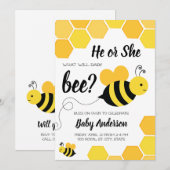 Invitation Qu'est-ce que la révélation du genre Baby Bee (Devant / Derrière)
