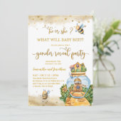 Invitation Qu'est-ce que le bébé sera l'illustration Genre Re (Debout devant)