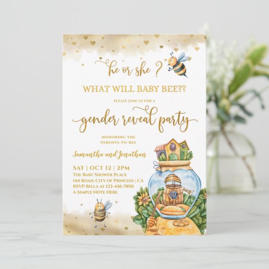 Invitation Qu'est-ce que le bébé sera l'illustration Genre Re (Debout devant)