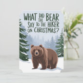 Invitation Qu'Est-Ce Que L'Ours A Dit À La Randonnée De Noël  (Debout devant)