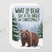 Invitation Qu'Est-Ce Que L'Ours A Dit À La Randonnée De Noël  (Devant / Derrière)