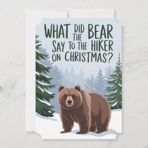 Invitation Qu'est-ce que l'ours a dit pour faire une randonné