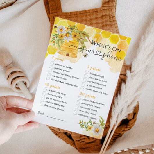 Invitation Qu'est-ce que sur votre téléphone Bee thème jeu de