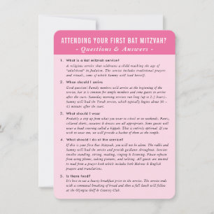 Invitation Question de service bat mitzvah répondre conseil r