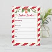 Invitation Questionnaire de Secret Santa pour jeux de Noël ro (Debout devant)