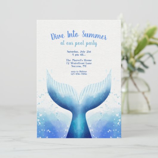 Invitation Queue de baleine (Debout devant)