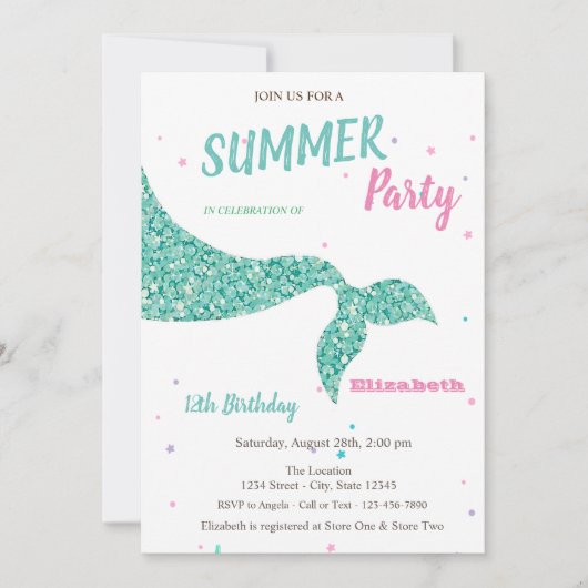 Invitation Queue de sirène, échelles (Devant)