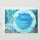 Invitation Queue de Sirène Magie sous la Mer Douce 16e Annive (Devant)