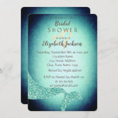 Invitation Queue de Sirène, Mariage avec Cœur d'Or (Devant / Derrière)