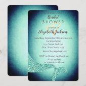 Invitation Queue de sirène, mariage thème coeur doré (Devant / Derrière)