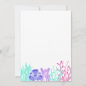 Invitation Queue de Sirène Mignonne, Sirène avec Photo d'Anni (Dos)