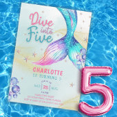 Invitation Queue de Sirène Plongée dans Cinq 5ème anniversair
