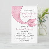 Invitation Queue de sirène rose or Rose de luxe Quinceañera (Debout devant)