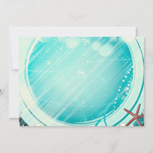 Invitation Queue de sirène sous la mer Douce 16 Anniversaire  (Dos)