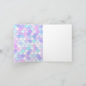 Invitation Queue de sirène sous la mer Rose Anniversaire (Intérieur)