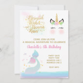 Invitation Queue Licorne & Sirène | OR ARC-EN-CIEL (Devant)