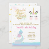 Invitation Queue Licorne & Sirène | OR ARC-EN-CIEL (Devant / Derrière)