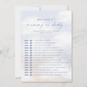 Invitation Qui a dit Cloud 9 Baby Shower Jeu (Devant)