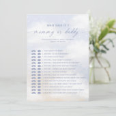 Invitation Qui a dit Cloud 9 Baby Shower Jeu (Debout devant)