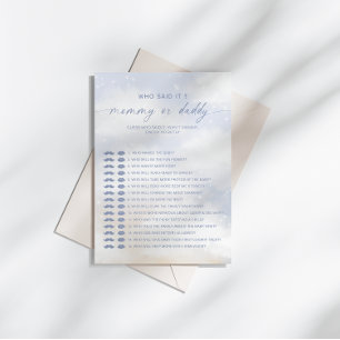 Invitation Qui A Dit Qu'Il Nuage 9 Baby shower Jeu