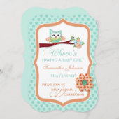 Invitation Qui a une petite fille ? Aqua et Peach (Devant / Derrière)