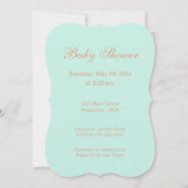 Invitation Qui a une petite fille ? Aqua et Peach (Dos)