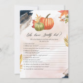 Invitation Qui Connaît Daddy Meilleur Baby shower Citrouille (Devant)