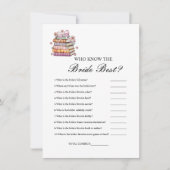 Invitation Qui connaît la mariée le meilleur jeu de douche nu (Devant)