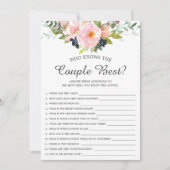 Invitation Qui connaît le couple la meilleure Fête des mariée (Devant)