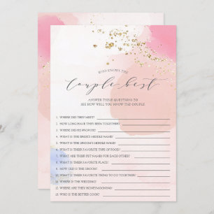 Invitation Qui connaît le couple meilleur jeu de Fête des mar