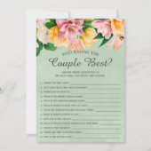 Invitation Qui connaît le couple meilleur jeu de Fête des mar (Devant)