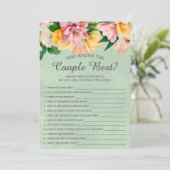 Invitation Qui connaît le couple meilleur jeu de Fête des mar (Debout devant)