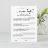 Invitation Qui Connaît Le Couple Meilleur Jeu De Fête des mar (Debout devant)