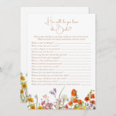 Invitation Qui Connaît Les Fleurs sauvages Boho Fête des mari (Devant / Derrière)