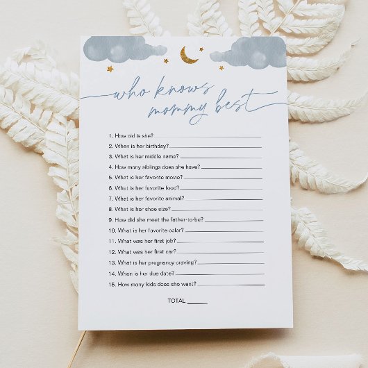 Invitation Qui connaît maman le meilleur Baby shower Twinkle