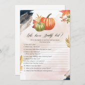 Invitation Qui connaît maman meilleur Citrouille Baby shower (Devant / Derrière)