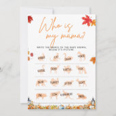 Invitation QUI EST MON MAMA Baby shower Jeu Un Petit Citrouil (Devant)