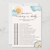 Invitation Qui L'A Dit Maman | Daddy Baby shower Game (Devant)