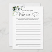 Invitation Qui suis-je Fête des mariées jeu (Devant)